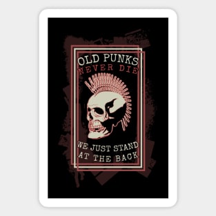 Old Punks Never Die retro 90's Magnet